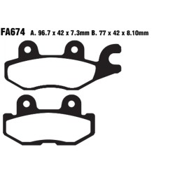 Brake Pads R Yamaha Yxm 70014- Rear Lh - FA674R