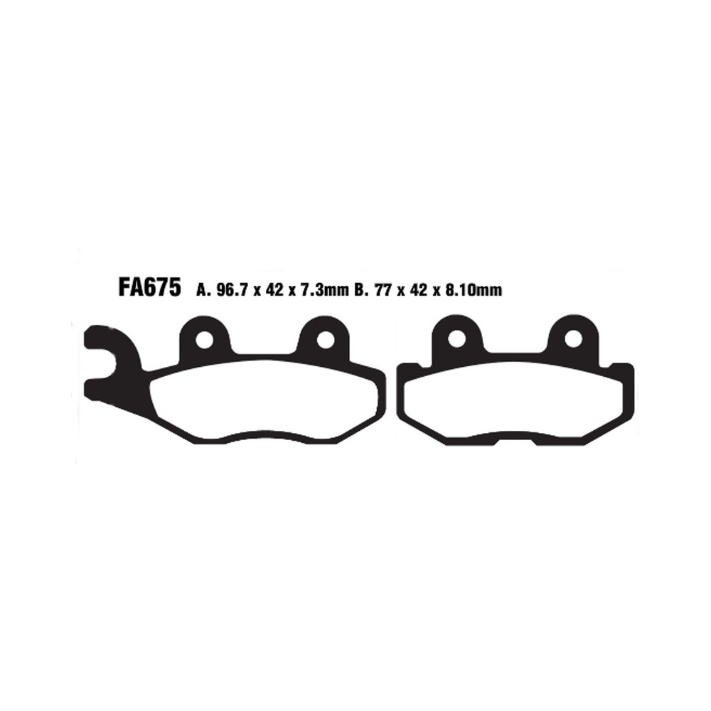 Brake Pads R Yamaha Yxm 70014- Rear Rh for YAMAHA YXM 700 14-16 and other model Brake Pads EBC