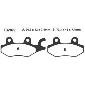 Brake Pads Mxs Kawa Atv-Suzukifront for KAWASAKI Quad KRF 750 Teryx 08-13 and other model Brake Pads EBC