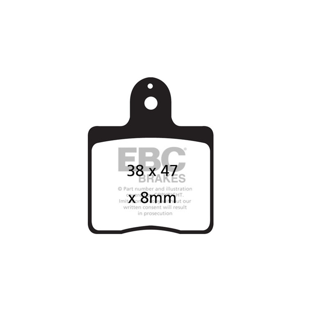 Kart Brake Pads 8 Mm REDFA539S - FA539S