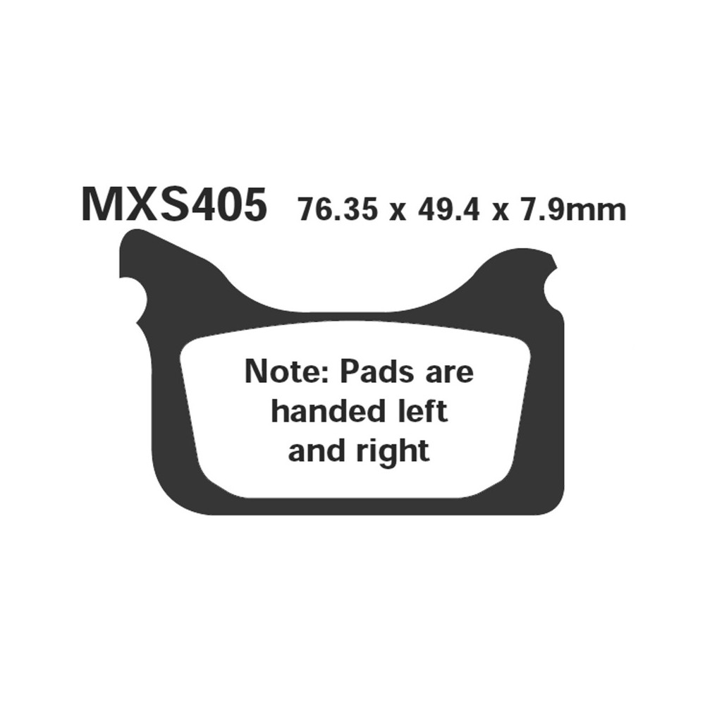 Brake Pads Mxs Ktm Smr 450/525FRONT 05- Aprilia Svx 450/550 - MXS405