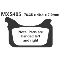 Brake Pads Mxs Ktm Smr 450/525FRONT 05- Aprilia Svx 450/550 - MXS405