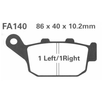 Brake Pads Sfac Honda PANTHEON125/150 03-05 Rear for HONDA FES Pantheon 125/150 4T 03-05 Brake Pads EBC