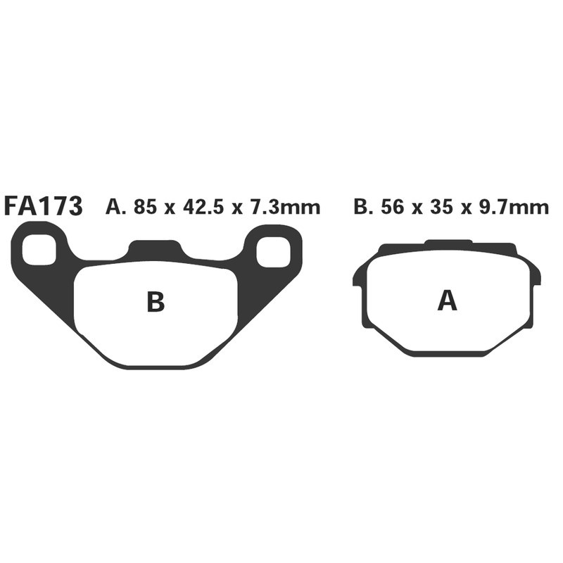 Pastiglie Sfa Malaguti F10 Ant per APRILIA Pegaso 650 91-00 e altri modelli Pastiglie Freno EBC