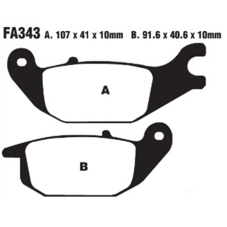 Brake Pads Sfa Yamaha TRICITY125 14-15 Rear - SFA343