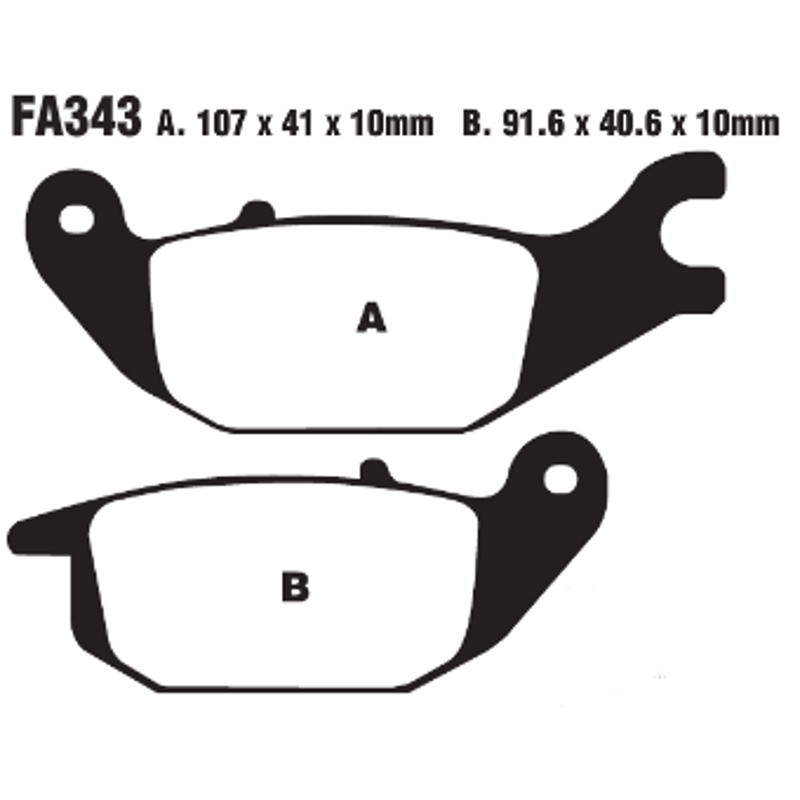 Pastiglie Sfa Yamaha TRICITY125 14-15 Post. per YAMAHA MW Tricity 125 14-15 Pastiglie Freno EBC