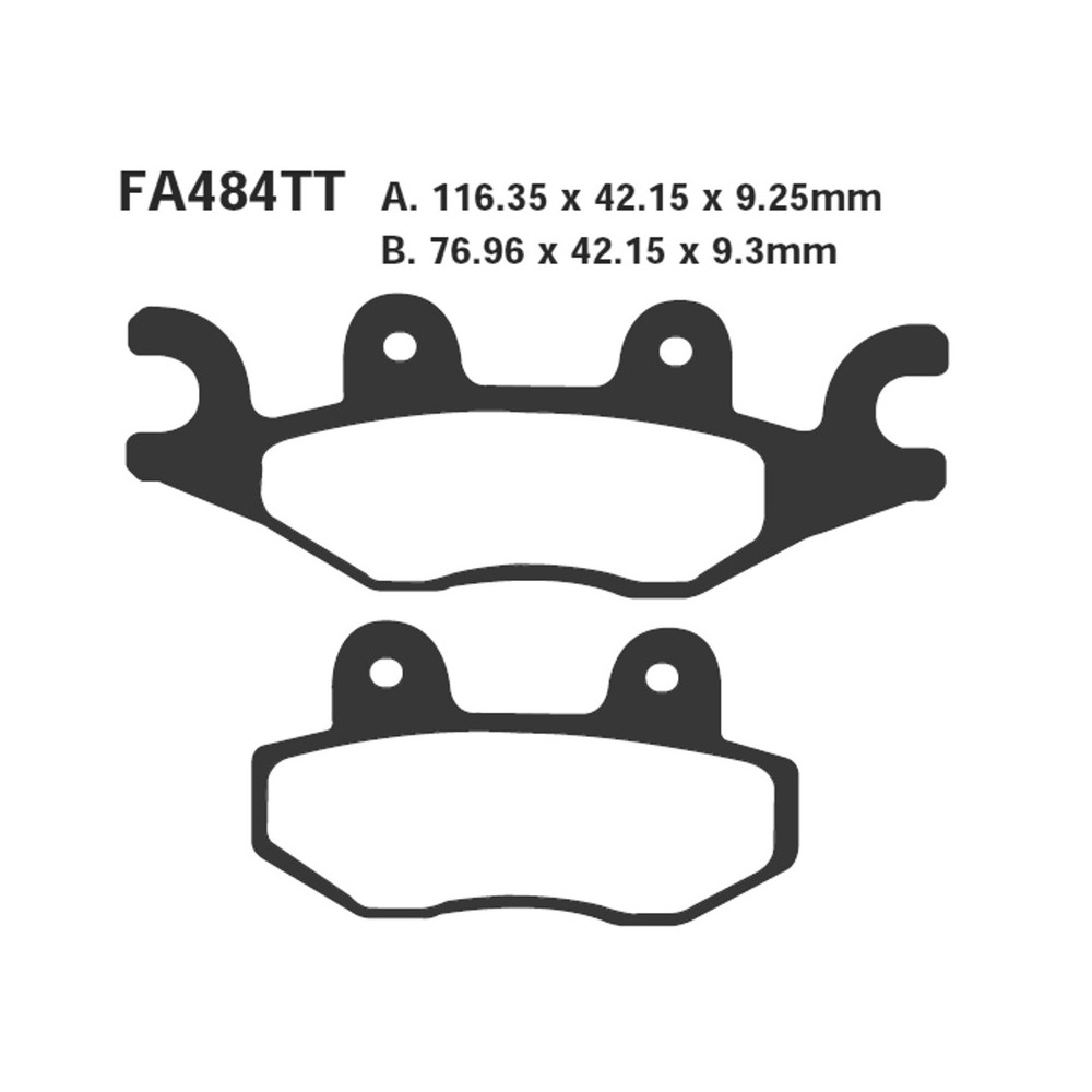 Brake Pads Sfa Tgb X-MOTION125/250 08- for TGB X-Motion 125/250 08- Brake Pads EBC