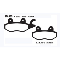 Pastiglie Sfa Peugeot V0X 11012-13 Ant. per PEUGEOT Vox 110 12-13 Bremsbeläge EBC