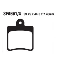 Set Brake Pads Sfa Daelimb-Bone 09 -14 for DAELIM B-Bone 125 09-14 Mescola Organica Scooter EBC