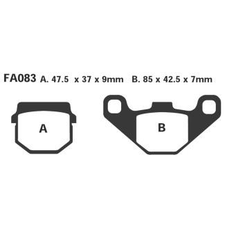 Brake Pads Sfa Hh Suzuki-Peugeot-Hyosung for GILERA Stalker 50 03- and other model Brake Pads EBC