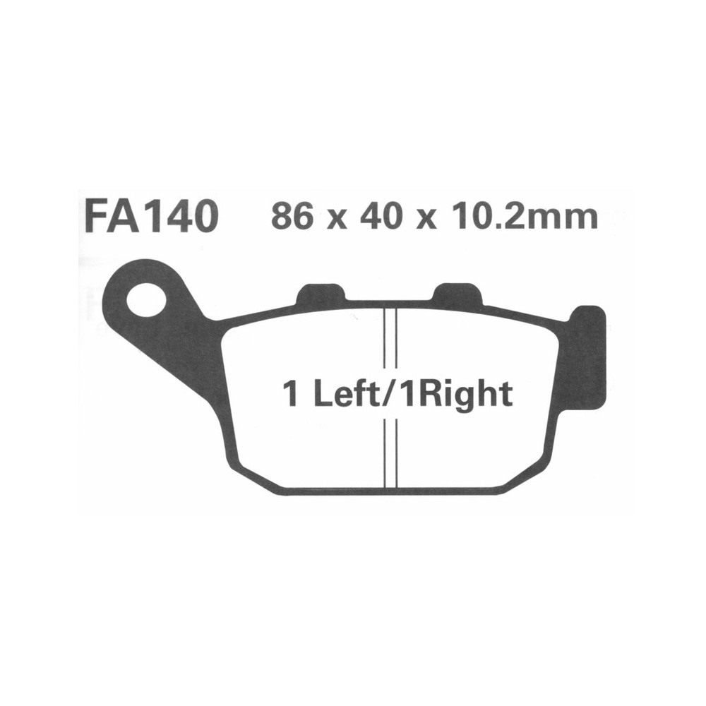 Brake Pads Sfa Hh Pantheonforesight Rear for HONDA FES Pantheon 125/150 4T 03-05 Brake Pads EBC
