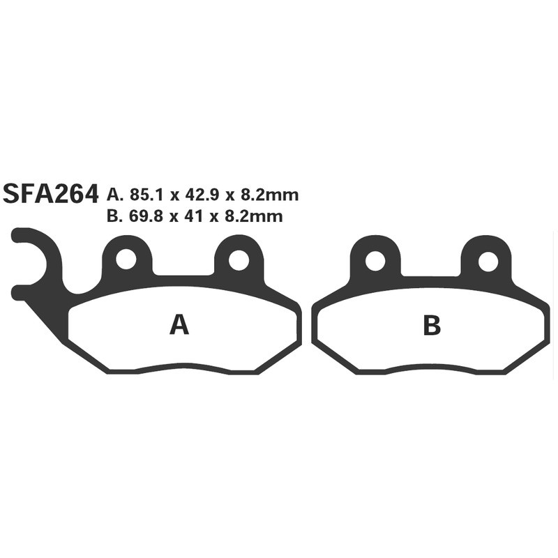 Pastiglie Sfa Hh Sym CITYCOM300 08-15 Ant/Post per PEUGEOT Tweet 50/125 10-14 e altri modelli Pastillas de freno EBC