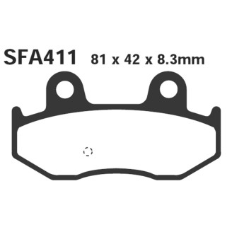 Brake Pads Sfa Hh Suzuki Burgman 250/400 Rear W/Pin - SFA411HH