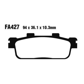 Brake Pads Sfac Sym CITYCOM300 08- Citymax 300 06- Rear for SYM 300 Citycom 08- and other model Brake Pads EBC