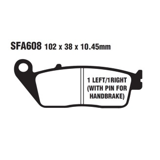 Brake Pads Sfa Hh Xciting 50005- Rear - SFA608HH