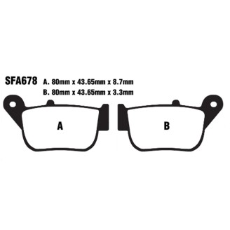 Brake Pads Sfa Hh X-Max 250 14-16 Rear for YAMAHA 250 YP R X-Max 14-16 Brake Pads EBC