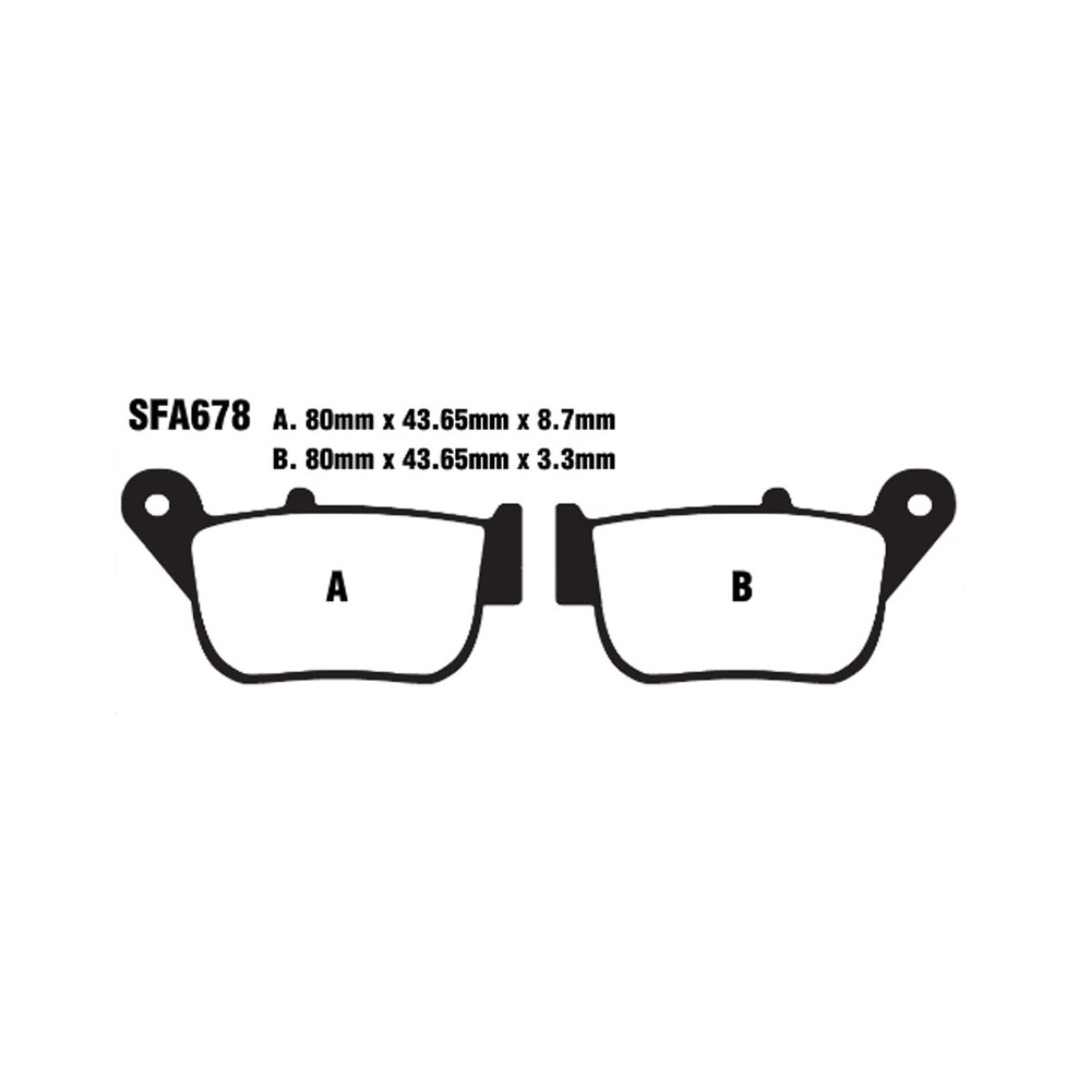 Pastiglie Sfa Hh X-Max 250 14-16 Post. per YAMAHA 250 YP R X-Max 14-16 Bremsbeläge EBC