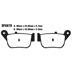 Pastiglie Sfa Hh X-Max 250 14-16 Post. per YAMAHA 250 YP R X-Max 14-16 Bremsbeläge EBC