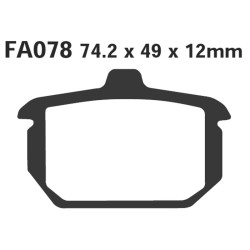 Brake Pads Hh Harley Davidsonfxwg 84-86 Rear - FA078HH