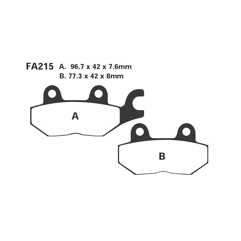 Brake Pads Hh Triumph Tigerfront Rh - FA215HH