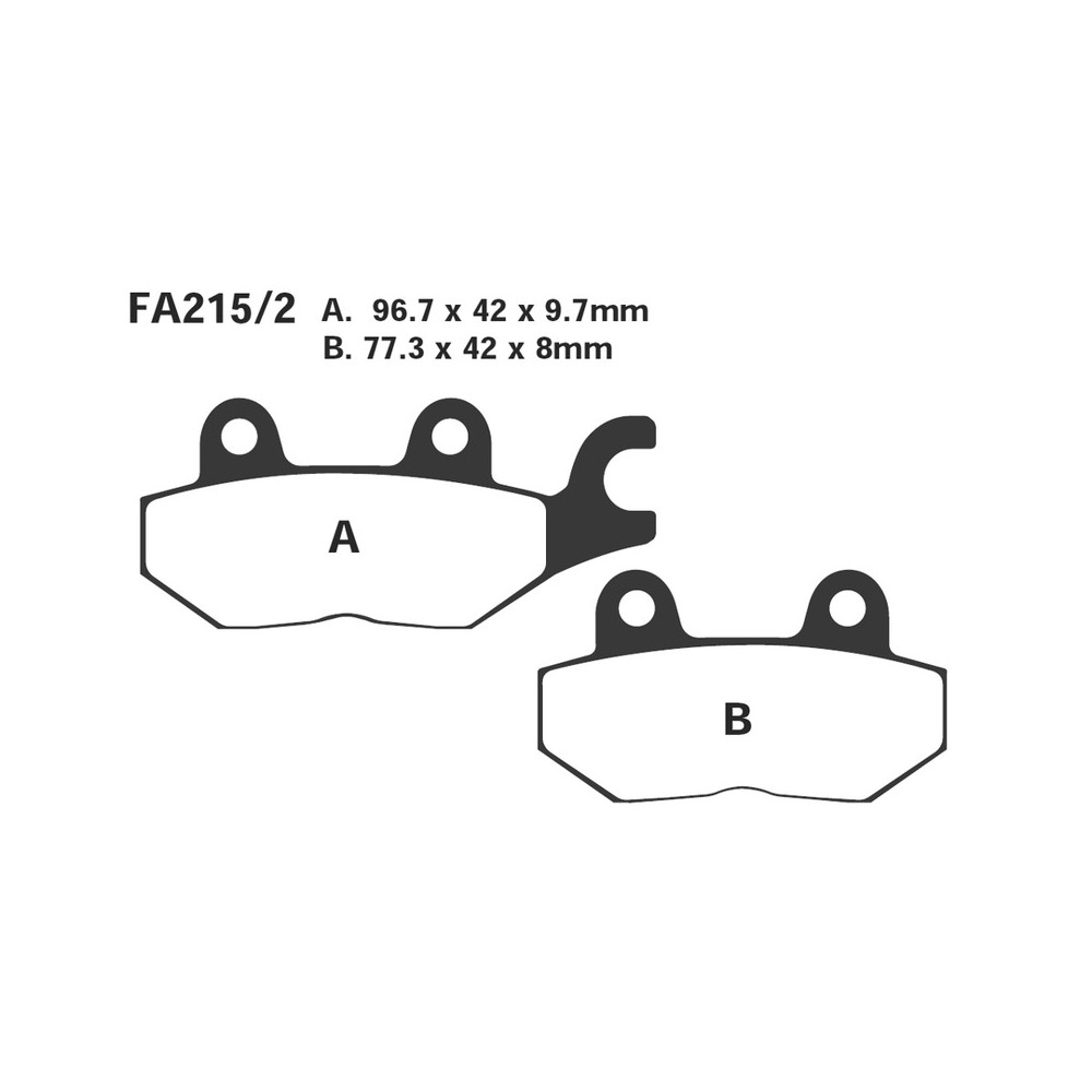 Brake Pads Hh Triumph Sprintrear - FA215/2HH