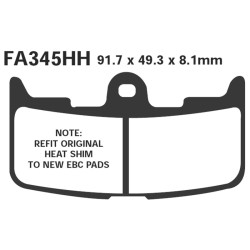 Pastiglie Hh Buell XB9R Fireb.02- per BUELL Firebolt XB9R/XB9S 02-10 e altri modelli Pastillas de freno EBC