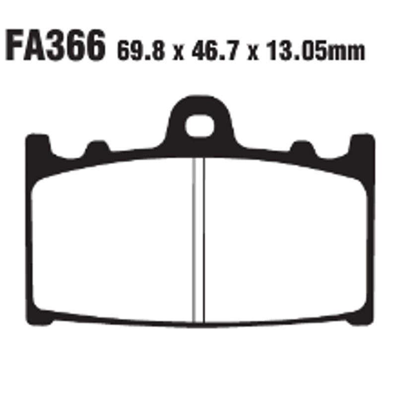 Pastiglie Hh Suzuki Vl 1500 Int R.02-03 Post. per SUZUKI VL 00 Intruder 02-03 e altri modelli Pastillas de freno EBC