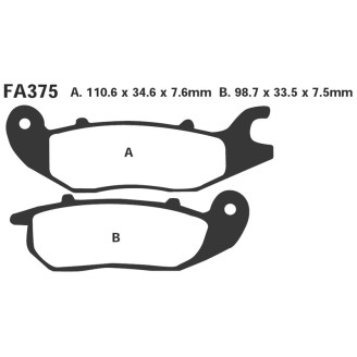Brake Pads Hh Honda Cbr 125 04-06 Fr. Rieju RS2/Nkd 125 06- for HONDA CBR 125 R 04- and other model Brake Pads EBC