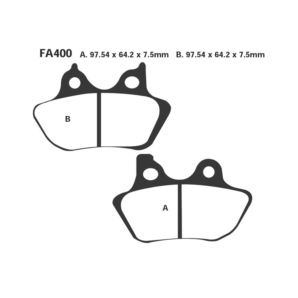 Brake Pads Hh H.D. 06-07 PINZA4 Pistoncini - FA400HH