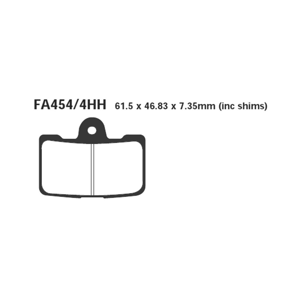 Set Brake Pads Hh Buell 1125RFRONT 2CP 4PZ - FA454/4HH
