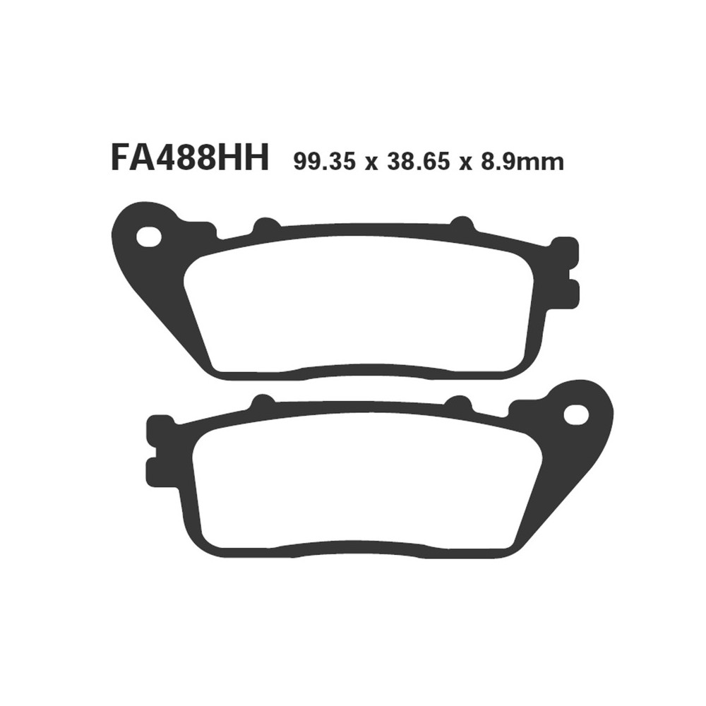 Brake Pads Hh Honda Cbr 1000 R08-Rear - FA488HH