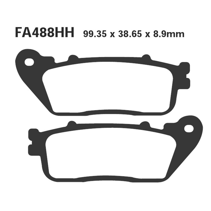 Pastiglie Hh Honda Cbr 1000 R08-Post. per HONDA CBR 00 R 08-09 Post nd e altri modelli Pastillas de freno EBC
