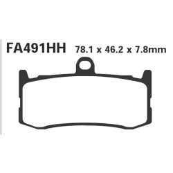 Brake Pads Hh Triumph DAYTONA675 09- Front for TRIUMPH Daytona 675 09- Brake Pads EBC