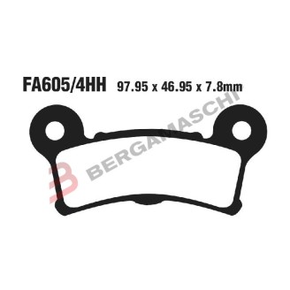 Brake Pads Hh H.D. Tri Glide /Street Glide Trike for HARLEY DAVIDSON Tri Glide Ultra Glide Classic 09-12 / Street Glide Trike 10-11 Brake Pads EBC