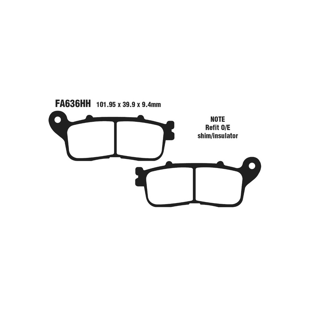 Brake Pads Hh Honda VFR1200XCROSSTOURER 12- - FA636HH