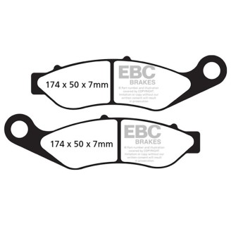 Brake Pads Hh H.D. Trike Triglide Ultra 14- Rear for HARLEY DAVIDSON Trike Tri Glide Ultra nd Brake Pads EBC