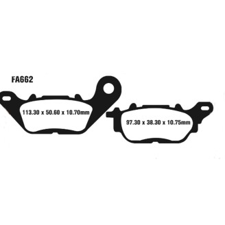Brake Pads Hh Yamaha Mt-03 320YZF R3 16- Rear - FA662HH