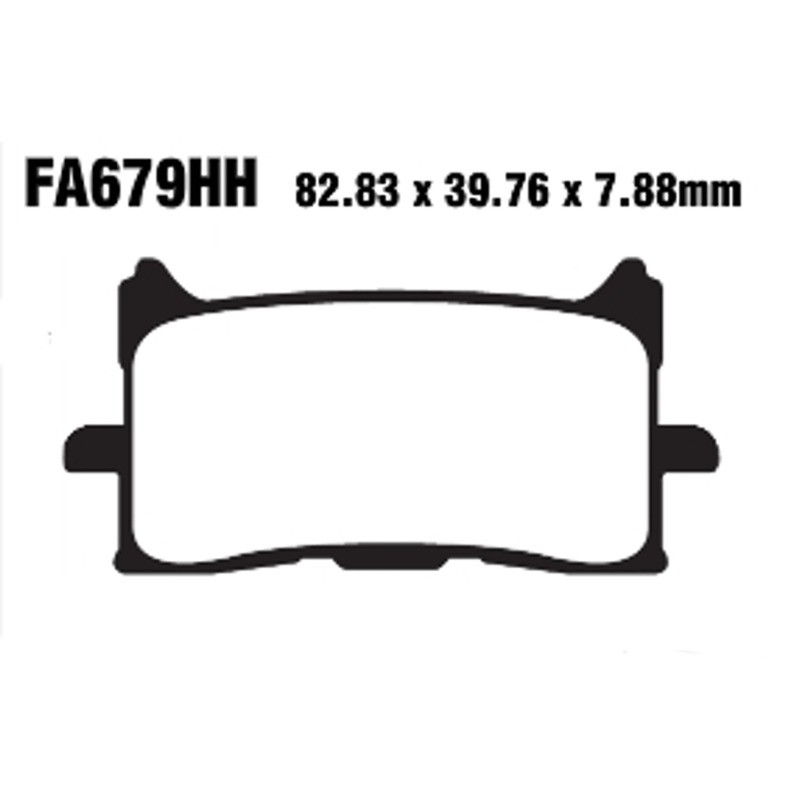 Pastiglie Hh Honda Africa TWIN1000 16- Ant. per HONDA Africa Twin 00 16- Pastillas de freno EBC