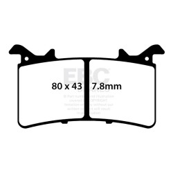 Brake Pads Hh FA757HH for HONDA CBR 00 RR-R SP Fireblade 21-22 and other model Brake Pads EBC