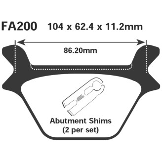 Brake Pads Epfa Harley Davidson for HARLEY DAVIDSON XL/XLH Sportster 87-99 Brake Pads EBC