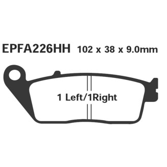 Brake Pads Epfa Honda HORNET600 98- Street Triple 675 07- - EPFA226HH