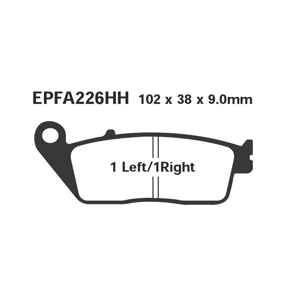 Brake Pads Epfa Honda HORNET600 98- Street Triple 675 07- - EPFA226HH
