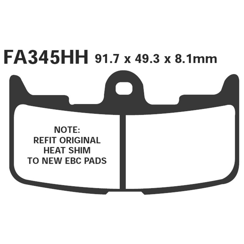 Pastiglie Epfa Buell XB9R/S02-09, XB12R/S 04-08 per BUELL Firebolt XB9R/XB9S 02-10 e altri modelli Pastiglie Freno EBC