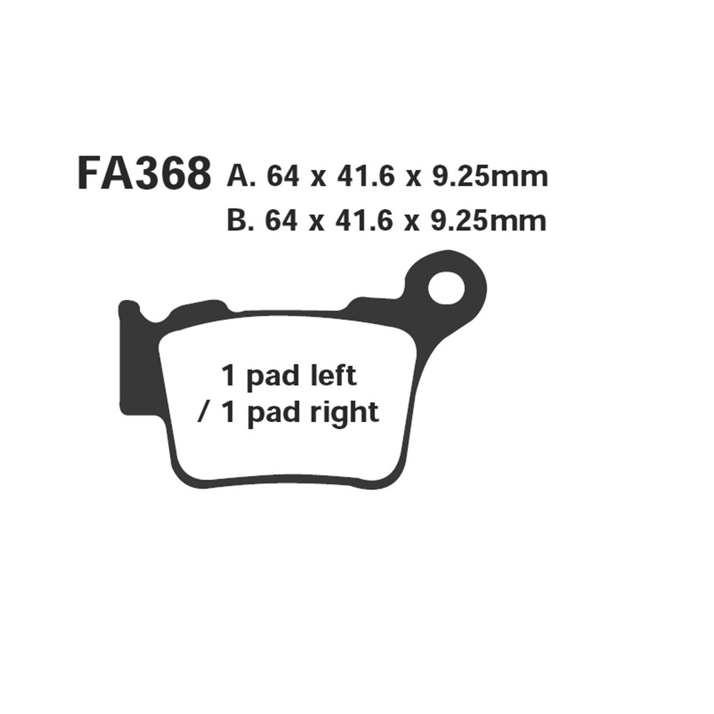 Brake Pads Epfa Ktm Husqvarnasm Rear - EPFA368HH