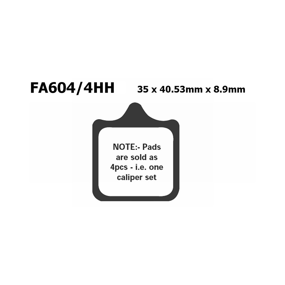 Brake Pads Epfa Bmw S1000RRFRONT 2CP 4PZ - EPFA604/4HH