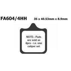 Brake Pads Epfa Bmw S1000RRFRONT 2CP 4PZ - EPFA604/4HH