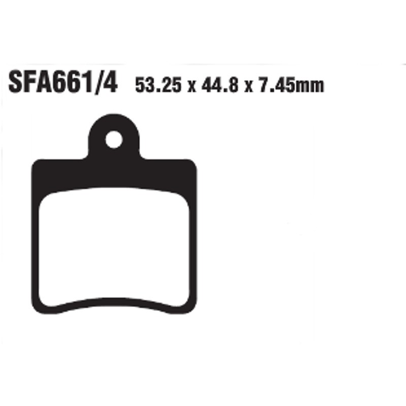 Set Brake Pads Sfac Daelimb-Bone 09-14 for DAELIM B-Bone 125 09-14 Mescola Carbon Scooter EBC