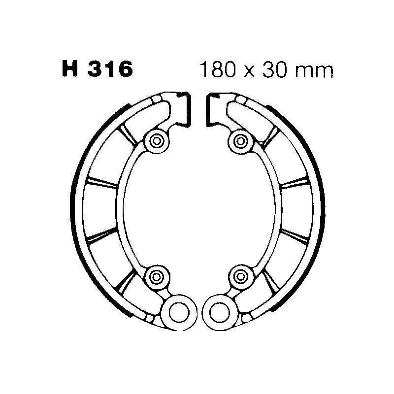 Brake Shoe Honda CB500 K1 Ganasce Freno EBC
