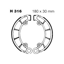 Ganasce Honda CB500 K1 Ganasce Freno EBC