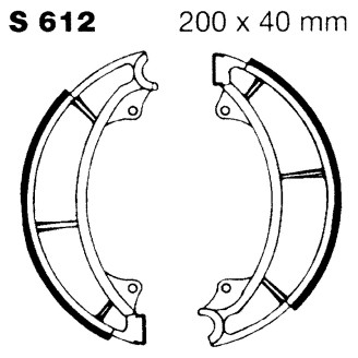 Brake Shoe Suzuki Kawasaki for SUZUKI T 500 68- 74 and other model Ganasce Freno EBC